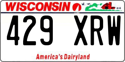WI license plate 429XRW