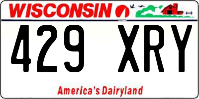WI license plate 429XRY
