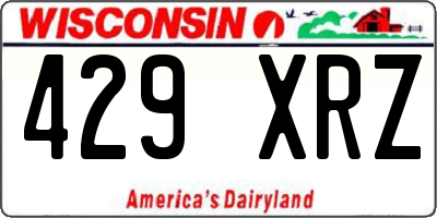 WI license plate 429XRZ