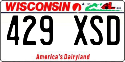 WI license plate 429XSD