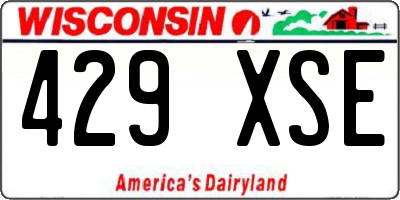 WI license plate 429XSE
