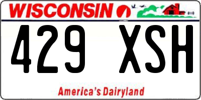 WI license plate 429XSH