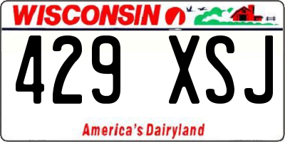 WI license plate 429XSJ
