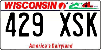 WI license plate 429XSK