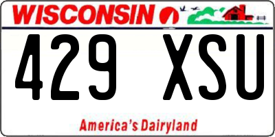 WI license plate 429XSU