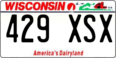 WI license plate 429XSX