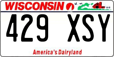 WI license plate 429XSY