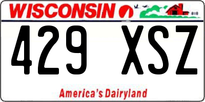 WI license plate 429XSZ