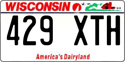 WI license plate 429XTH