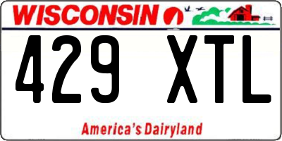 WI license plate 429XTL