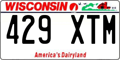 WI license plate 429XTM