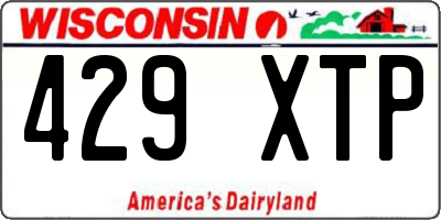 WI license plate 429XTP