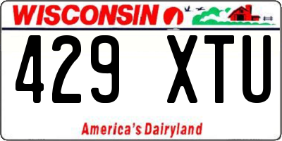WI license plate 429XTU