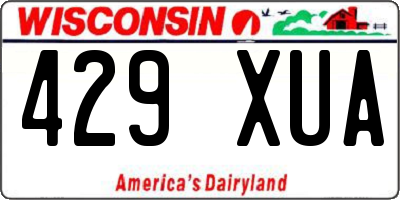 WI license plate 429XUA