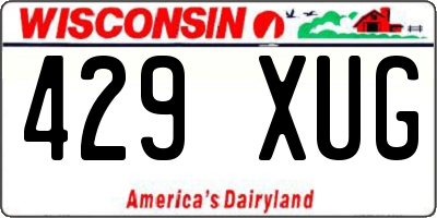 WI license plate 429XUG
