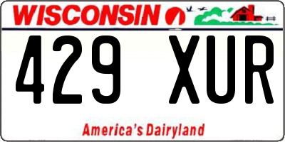 WI license plate 429XUR