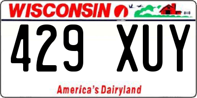 WI license plate 429XUY