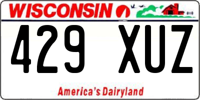 WI license plate 429XUZ