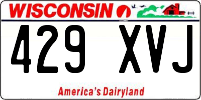 WI license plate 429XVJ