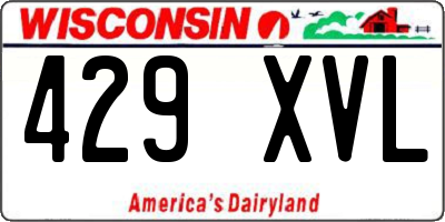 WI license plate 429XVL