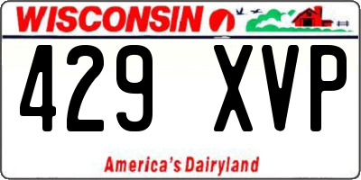 WI license plate 429XVP