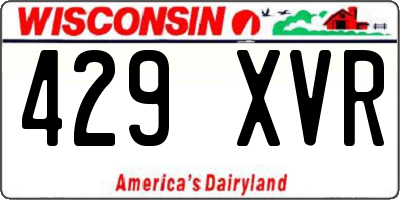 WI license plate 429XVR