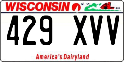 WI license plate 429XVV