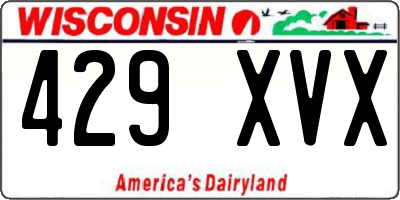WI license plate 429XVX
