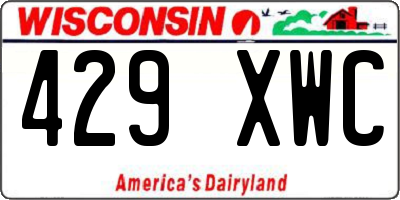 WI license plate 429XWC