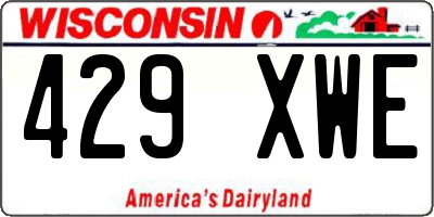 WI license plate 429XWE