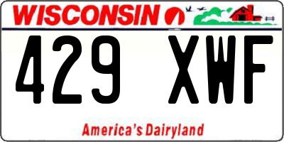WI license plate 429XWF