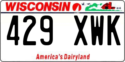 WI license plate 429XWK