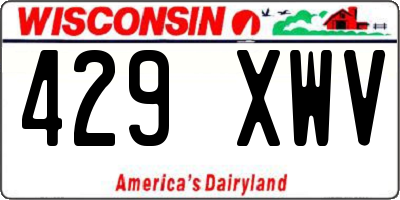WI license plate 429XWV