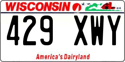 WI license plate 429XWY