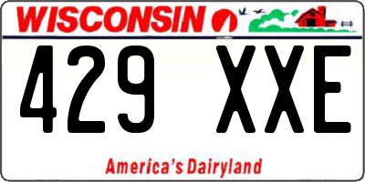 WI license plate 429XXE