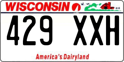WI license plate 429XXH