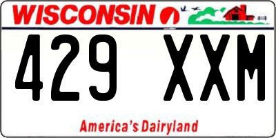 WI license plate 429XXM