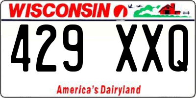 WI license plate 429XXQ