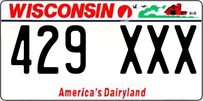 WI license plate 429XXX