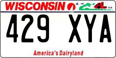 WI license plate 429XYA