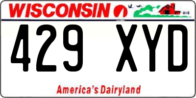 WI license plate 429XYD