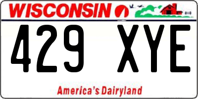WI license plate 429XYE