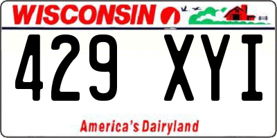 WI license plate 429XYI