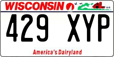 WI license plate 429XYP