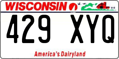 WI license plate 429XYQ