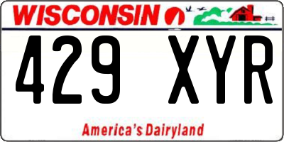 WI license plate 429XYR