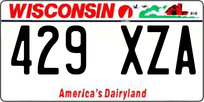 WI license plate 429XZA