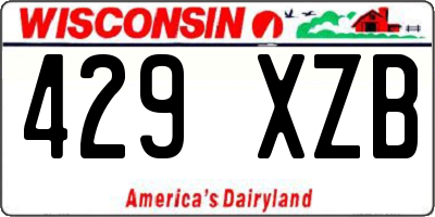 WI license plate 429XZB