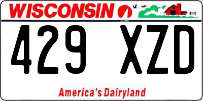 WI license plate 429XZD