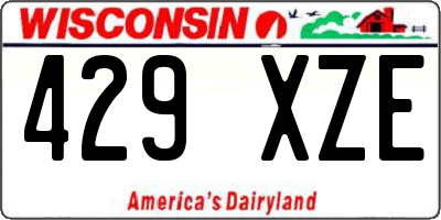 WI license plate 429XZE